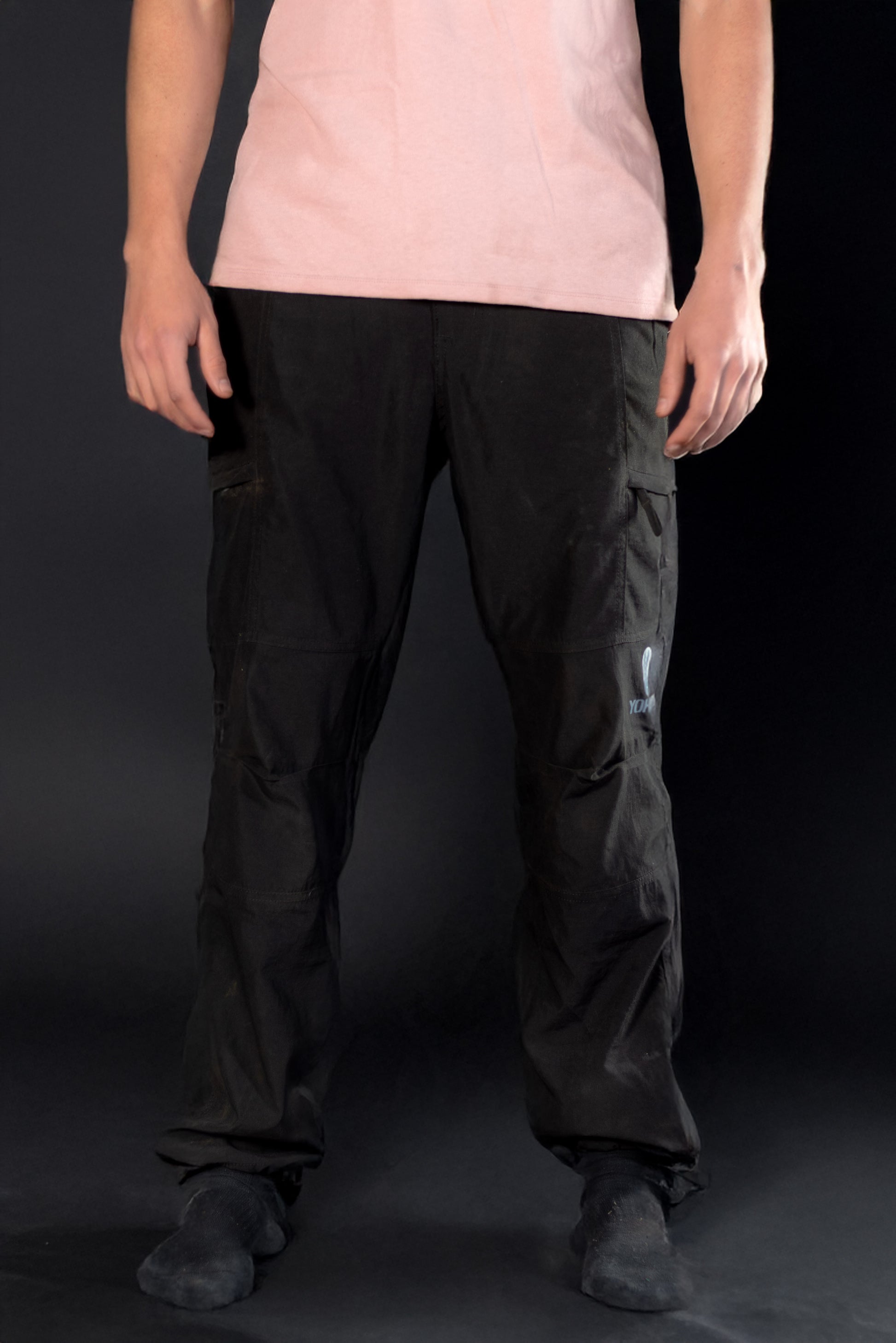 AlpineLight Flex Negro– Pantalones de Escalada de Nylon – Yohua