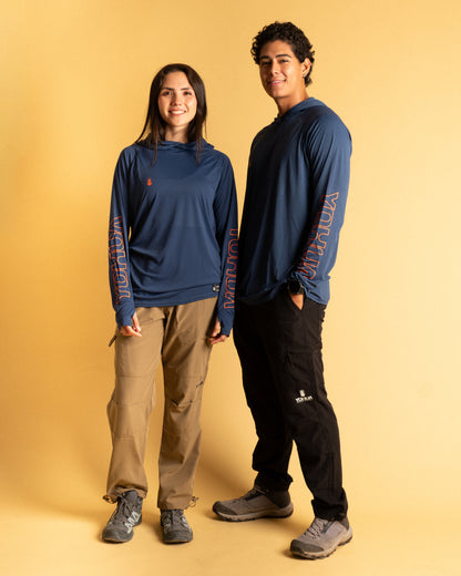 Sun Hoodie Yohua | Serie Híbrida UPF 50+ | Azul